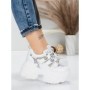 Pantofi Sport Dama cu Platforma 6166-86 WHITE | MEI