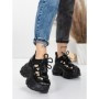 Pantofi Sport Dama cu Platforma 0897-33 BLACK | MEI