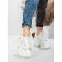 Pantofi Sport Dama cu Platforma 6166-95 WHITE | MEI