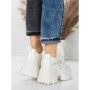 Pantofi Sport Dama cu Platforma 6166-95 WHITE | MEI