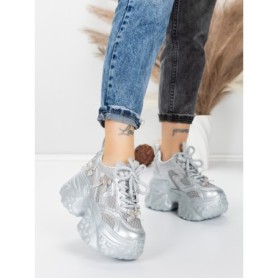 Pantofi Sport Dama cu Platforma 6166-95 SILVER | MEI