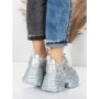 Pantofi Sport Dama cu Platforma 6166-95 SILVER | MEI