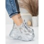 Pantofi Sport Dama cu Platforma 6166-95 SILVER | MEI