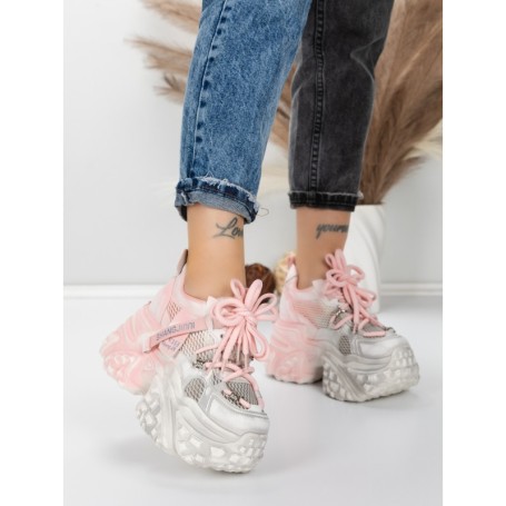 Pantofi Sport Dama cu Platforma 6166-113 PINK | MEI