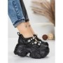 Pantofi Sport Dama cu Platforma 6166-80 BLACK | MEI