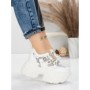 Pantofi Sport Dama cu Platforma 6166-80 WHITE | MEI