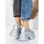 Pantofi Sport Dama cu Platforma 6166-80 SILVER | MEI