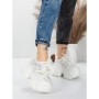 Pantofi Sport Dama cu Platforma 6166-88 WHITE | MEI