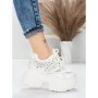 Pantofi Sport Dama cu Platforma 6166-88 WHITE | MEI