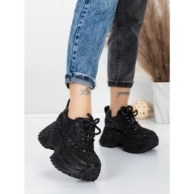 Pantofi Sport Dama cu Platforma 6968-1 BLACK | MEI