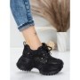 Pantofi Sport Dama cu Platforma 6968-1 BLACK | MEI