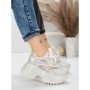 Pantofi Sport Dama cu Platforma 6968-1 WHITE | MEI