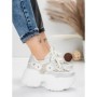 Pantofi Sport Dama cu Platforma 6166-87 WHITE | MEI