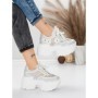 Pantofi Sport Dama cu Platforma 6166-87 WHITE | MEI