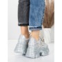 Pantofi Sport Dama cu Platforma 6166-87 SILVER | MEI