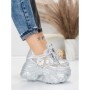 Pantofi Sport Dama cu Platforma 6166-87 SILVER | MEI