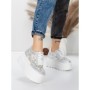 Pantofi Sport Dama cu Platforma 6208-36 SILVER | MEI