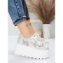 Pantofi Sport Dama cu Platforma 6208-36 WHITE | MEI