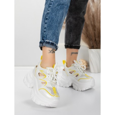 Pantofi Sport Dama cu Platforma 0897-8 YELLOW | MEI