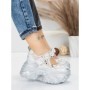Pantofi Sport Dama cu Platforma 6166-105 SILVER | MEI
