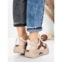 Pantofi Sport Dama din piele naturala 2577 CREAM-COFFEE | FRANCO GERARDO