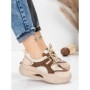 Pantofi Sport Dama din piele naturala 2577 CREAM-COFFEE | FRANCO GERARDO