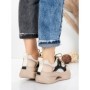 Pantofi Sport Dama din piele naturala 2577 CREAM-BLACK | FRANCO GERARDO