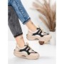 Pantofi Sport Dama din piele naturala 2577 CREAM-BLACK | FRANCO GERARDO