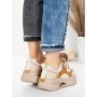 Pantofi Sport Dama din piele naturala 2577 CREAM-YELLOW | FRANCO GERARDO
