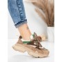 Pantofi Sport Dama din piele naturala HY5798 BROWN-GREEN | FRANCO GERARDO