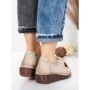 Pantofi Casual Dama din piele naturala 2553 CREAM | FORMATIONE