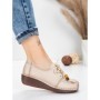Pantofi Casual Dama din piele naturala 2553 CREAM | FORMATIONE