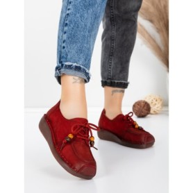 Pantofi Casual Dama din piele naturala 2553 RED | FORMATIONE
