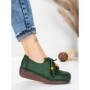 Pantofi Casual Dama din piele naturala 2553 GREEN | FORMATIONE