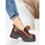 Pantofi Casual Dama din piele naturala 10828 BROWN | FORMATIONE