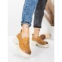 Pantofi Casual Dama din piele naturala 10828 YELLOW | FORMATIONE