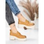 Pantofi Casual Dama din piele naturala 10828 YELLOW | FORMATIONE