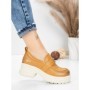 Pantofi Casual Dama din piele naturala 10828 YELLOW | FORMATIONE