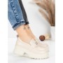 Pantofi Casual Dama din piele naturala 10828 CREAM | FORMATIONE