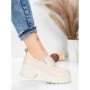 Pantofi Casual Dama din piele naturala 10828 CREAM | FORMATIONE