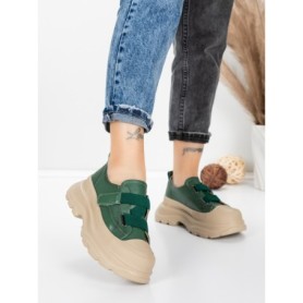 Pantofi Sport Dama din piele naturala 6806 GREEN | ADVANCER