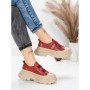 Pantofi Sport Dama din piele naturala 6806 RED | ADVANCER