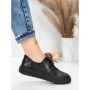 Pantofi Casual Dama din piele naturala 663 BLACK | ADVANCER