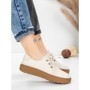 Pantofi Casual Dama din piele naturala 663 CREAM | ADVANCER