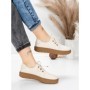 Pantofi Casual Dama din piele naturala 663 CREAM | ADVANCER