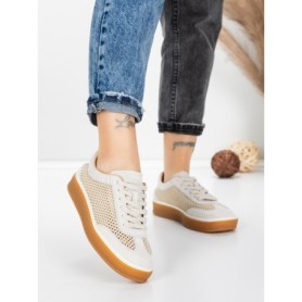 Pantofi Sport Dama din piele naturala 2501-1 CREAM | ADVANCER