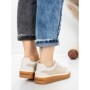 Pantofi Sport Dama din piele naturala 2501-1 CREAM | ADVANCER