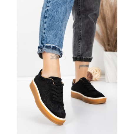 Pantofi Sport Dama din piele naturala 2501-1 BLACK | ADVANCER