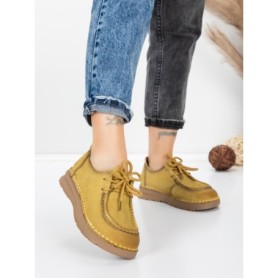 Pantofi Casual Dama din piele naturala 8887 YELLOW | FORMATIONE