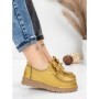 Pantofi Casual Dama din piele naturala 8887 YELLOW | FORMATIONE